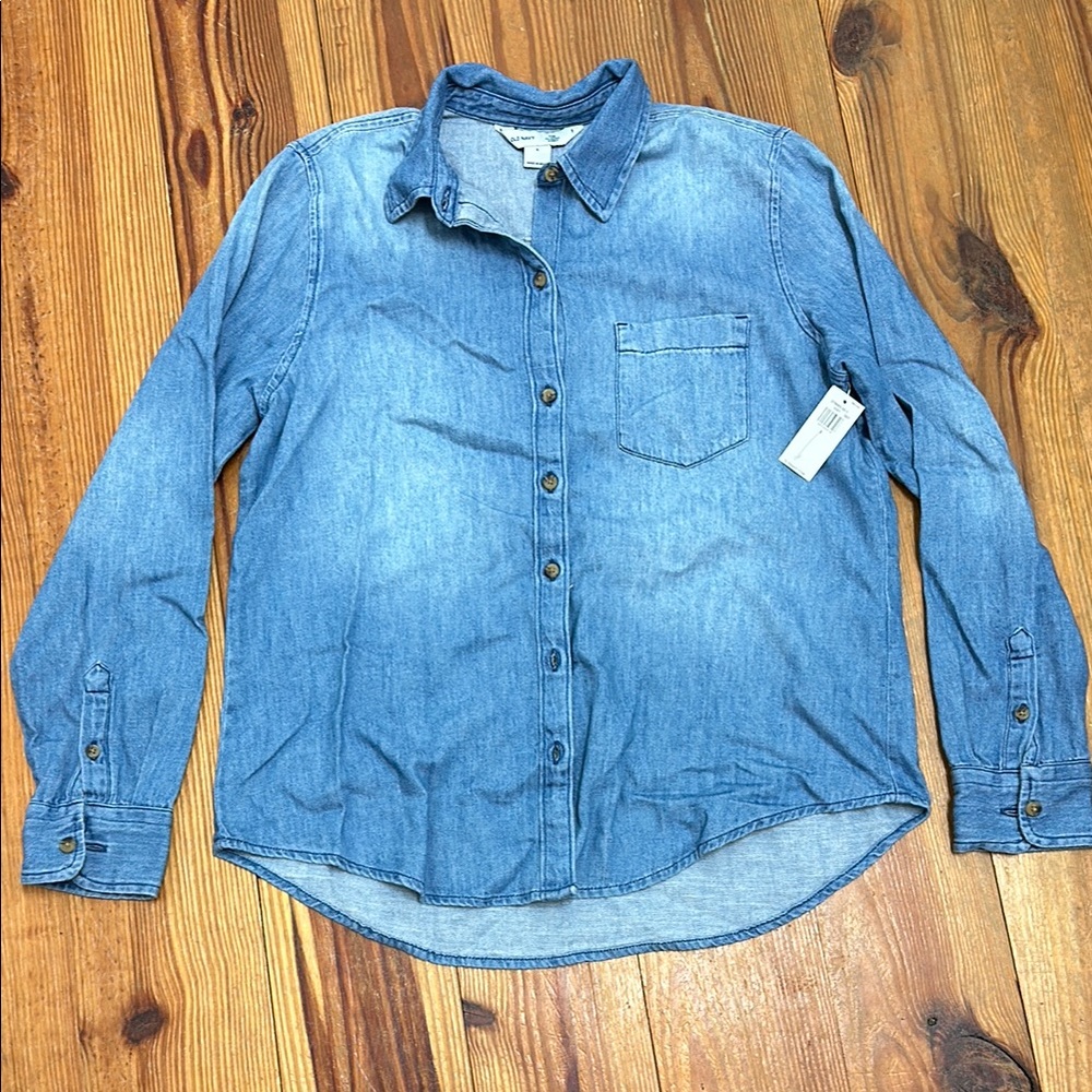 Classic Denim Button-Up Shirt from Old Navy